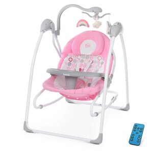 Крісло-гойдалка для немовлят з електро-заколисуванням El Camino ME 1028 SENSA Circles Pink (механізм гойдання: