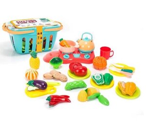 Набір продуктів BC 8012 продукти на липучках, посудка, конфорки, в кошику [Склад зберігання: Одеса №4]