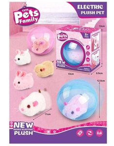 Тваринка 667-95 "Pets Famili" "Хом'як" та "Кролик", 1 штука в кулі, в коробці, ВИДАЄТЬСЯ МІКС [Склад зберігання: Одеса