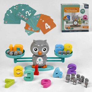 Балансир "Сова" 30299 “4FUN Game Club”, 53 елементи, 3 рівні гри, 30 двосторонніх карток, цифри від 1 до 10, в коробці