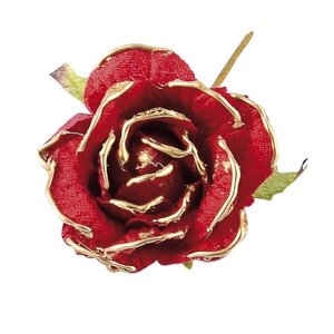 Декор "Роза" 14см Stenson (R84343) колір червоний [Склад зберігання: Київ №1]