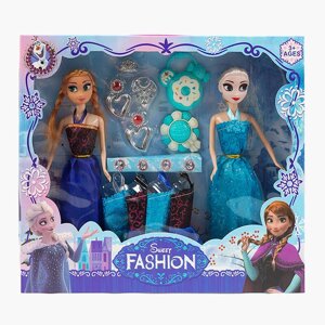 Набір ляльок 669 Y2 2 ляльки, 27 см, знімний одяг, рухомі кінцівки, сережки на кліпсах, аксесуари, в коробці [Склад