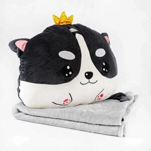 М’яка іграшка М 14348 (50) "Кішечка", розмір ковдри 104х175см, висота іграшки 32см [Склад зберігання: Одеса №4]