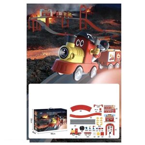 Залізниця 516 135 елементів, звуки, підсвічування, потяг, вагони, фігурки персонажів, муляжі оточення, в коробці [Склад