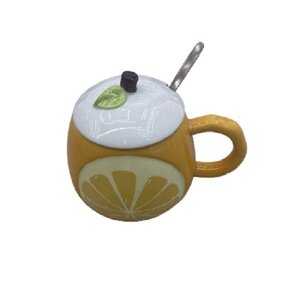 Чашка з кришкою та ложкою "Fruits" Stenson R32742 [Склад зберігання: Одеса №3]