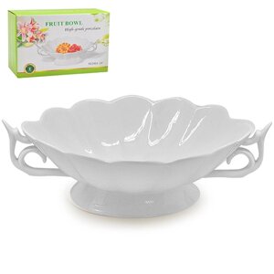 Фруктовниця фарфору Stenson MC3241-12 "Розкіш" (12", 30.5 см) [Склад зберігання: Одеса №3]