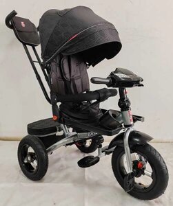 Велосипед 6088 F – 695-12 Best Trike ПОВОРОТНЕ СИДІННЯ, СКЛАДНЕ КЕРМО, ФАРА МУЗИЧНА З USB, Bluetooth НАДУВНІ КОЛЕСА,