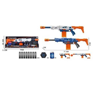 Автомат JLX 7259 2 кольори, механічний принцип роботи, 18 м’яких куль, 6 мішеней, в коробці [Склад зберігання: Одеса №4]