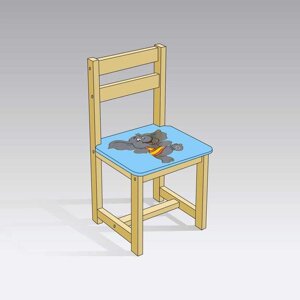 Стільчик дитячий Мася 4022 "Слонік" (блакитний) [Склад зберігання: Одеса №4]