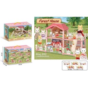 Будиночок 111-434 D 2 флоксові тварини, підсвічування, меблі, в коробці [Склад зберігання: Одеса №4]