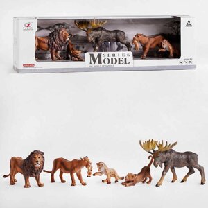 Набір тварин Q 9899 D 44 (24/2) "Дикі тварини", 5 фігурок тварин, в коробці [Склад зберігання: Одеса №4]