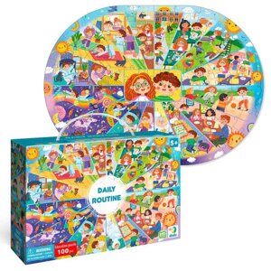 Пазл "Розпорядок дня" 300619 "DoDo", 100 елементів, 33х45 см, в коробці [Склад зберігання: Одеса №4]