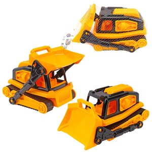 Бульдозер 9697 "Technok Toys", гусениця, рухомі елементи, в сітці [Склад зберігання: Одеса №4]