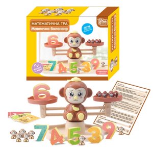 Балансир "Мавпочка" 54391 "4FUN Game Club", мелодії та звуки, 30 карток, 19 мавпочок, 10 цифр, в коробці [Склад
