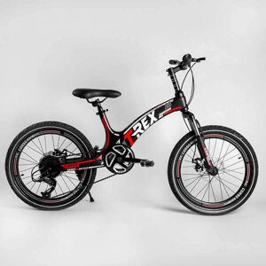Дитячий спортивний велосипед 20 '' CORSO «T-REX» 41777 (1) магнієва рама, обладнання MicroShift, 7 швидкостей, зібраний