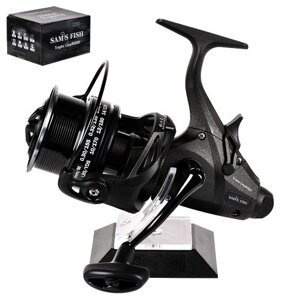 Котушка карпова з бейтранером "Trophy carp" 8000 6+1bb 5.1:1 2 шпулi метал./графiт Stenson SF24340-8 [Склад зберігання: