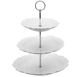 Фруктовниця фарфору 3яр 7"/9"/11"(18/23/28см) Stenson (MC2657) [Склад зберігання: Одеса №3]