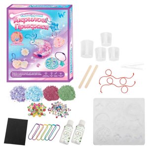 Акрилові прикраси 41029 / 68656 "WToys", 2 види, епоксидний клей, активатор, силіконовий молд, прикраси, ланцюжки, в
