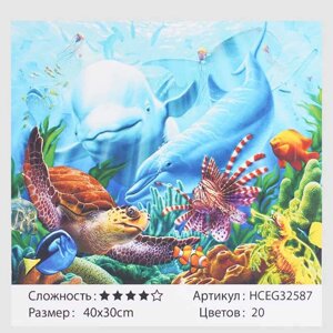 Картини за номерами HCEG 32587 "TK Group", "Морські друзі", 40х30 см, в коробці [Склад зберігання: Одеса №4]