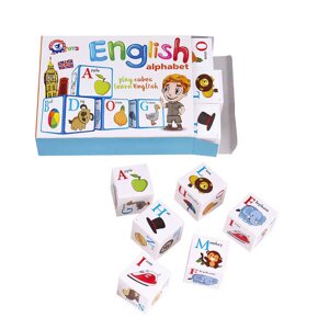 Кубики 12 шт. "Англійська абетка" 1325 "Technok Toys" [Склад зберігання: Одеса №4]