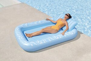 Матрас надувний для плавання BestWay 43838 (155*214 см, підсклянник, знімнна подушка, вік 8+, до 100 кг) [Склад