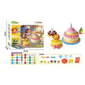 Тісто для ліплення 9009 екструдер, 6 кольорів тіста, тарілочка, фігурні форми, ніж, в коробці [Склад зберігання: Одеса