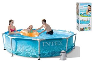 Intex ПОШКОДЖЕНЕ ПАКУВАННЯ Басейн каркасний 28208 NP круглий, діаметр 305см, висота 76см, насос-фільтр (1 250 л/ч),
