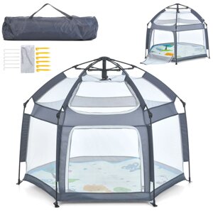 Дитячий ігровий намет Bambi MR 1512 Silver Mist (110*127*147 см, стіни з сітки, килимок, каркас: спиці, вхід із