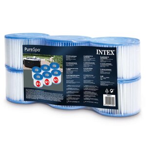 Змінний картридж для спа-джакузі Intex 29011 (тип: «S1», Ø75*109 мм, ціна за 6 шт в упаковці) [Склад зберігання: Київ