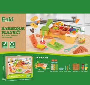 Тісто для ліплення EK 6038 , 4 кольори тіста, екструдер, форми, інструменти, тарілки, в коробці [Склад зберігання: