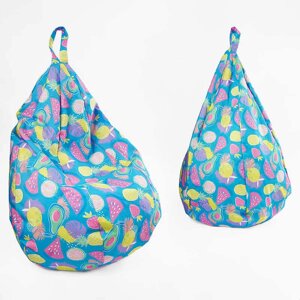 Крісло-мішок дитяче "Груша" Д27336 "Фрукти" висота у підвішеному положенні 88 см, знімний водонепроникний чохол, в