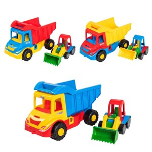 Вантажівка з трактором "Multi truck" 39219 3 кольори, "Tigres", в сітці [Склад зберігання: Одеса №4]