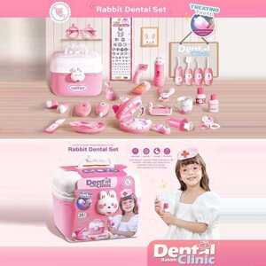 Набір лікаря 6697 28 іграшок, медичний ліхтарик підсвічується, демонстраційна модель щелепи, шприц, термометр, окуляри,