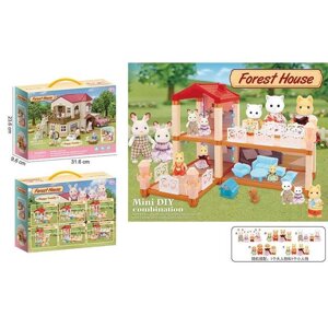 Будиночок 111-435 F 2 флоксові тварини, підсвічування, меблі, в коробці [Склад зберігання: Одеса №4]