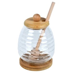 Банка для меду з ложкою на бамбуковій підставці 400мл Stenson R99463 [Склад зберігання: Одеса №3]