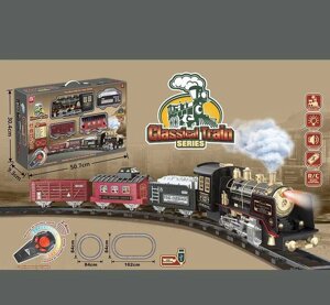 Залізниця на радіокеруванні 3152 B акумулятор 3.7 V, пульт 2.4 GHz, локомотив, 3 вагони, звуки, підсвічування,