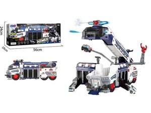 Гараж YY 6032-1 Штрих = 07973 трек, 3 машинки, маніпулятори, рухливі елементи, спрей, підсвічування, звук, запускачі, в