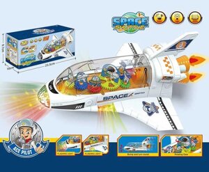 Літак 286-36 космічний шатл, мелодія, підсвічування, колесо вільного ходу, у коробці [Склад зберігання: Одеса №4]