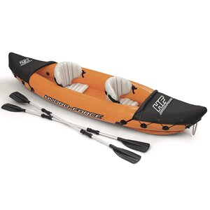 Каяк надувний двомісний (байдарка) BestWay 65077 Lite-Rapid X2 Kayak (88*321 см., висота: 44 см., навантаження до 160