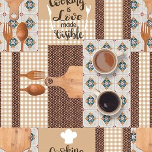 Скатертина-клейонка ПВХ на нетканій основі STRONG ущільнена 1.37*20м Stenson MA-5028 [Склад зберігання: Одеса №3]