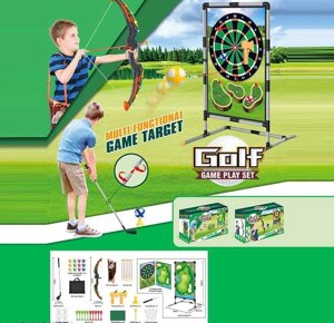 Спортивні ігри 7888-35 A підсвічування, гольф, дартс, лук, стріли, дротики, сумка, ключка, в коробці [Склад зберігання: