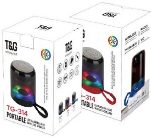 Колонка C 72342 bluetooth, підсвічування, акумулятор 3.7 V, micro USB, TF-картка, usb-слот, AUX- кабель, в коробці