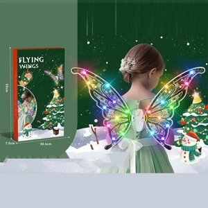 Крила 606-21 C працюють від батарейок, підсвічування, рух крилами, мелодія, ремінці для кріплення, в коробці [Склад