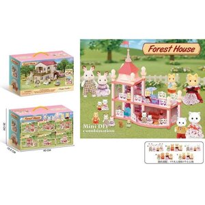 Будиночок 111-434 E 2 флоксові тварини, підсвічування, меблі, в коробці [Склад зберігання: Одеса №4]