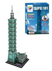 Пазли 3D G 168-5 "Тайбей 101", 76 елементів, висота 60 см, у коробці [Склад зберігання: Одеса №4]