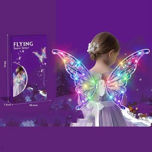 Крила 606-21 B працюють від батарейок, підсвічування, рух крилами, мелодія, ремінці для кріплення, в коробці [Склад