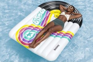 Матрас надувний для плавання BestWay 43837 «Disco» (145*196 см, вік 8+, до 100 кг) [Склад зберігання: Одеса №2]