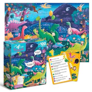 Пазл "Шукай та знаходь. Країна динозаврів" 300669 "DoDo",100 елементів, 33х47 см, в коробці [Склад зберігання: Одеса №4]