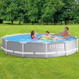 Каркасний басейн Intex 26712 (76*366 см., об'єм: 6503 л., картриджний фільтр-насос 2006 л/год, серія: Prism Frame)