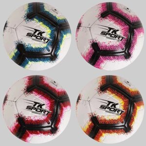 М'яч футбольний C 50474 (60) 4 види, вага 400-420 грам, матеріал TPE, балон гумовий з ниткою, розмір №5 [Склад
